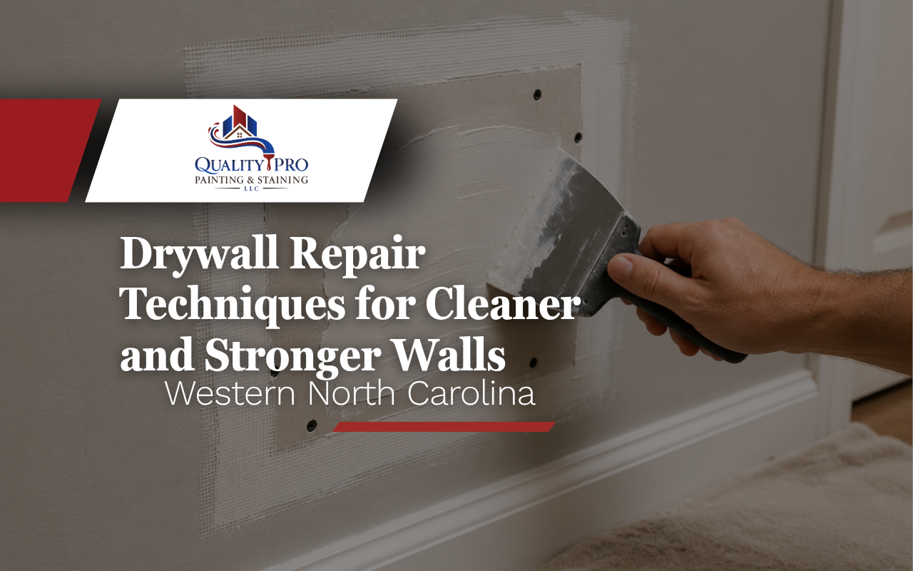 Drywall repair techniques used to patch a damaged wall