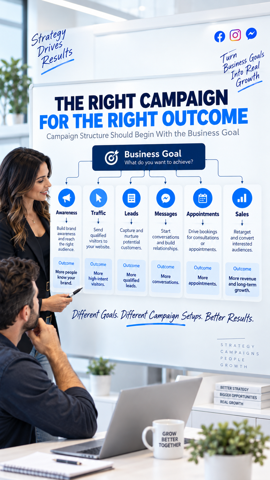 The Right Campaign for the Right Outcome Mobile - Meta Ads | Millennial PLS