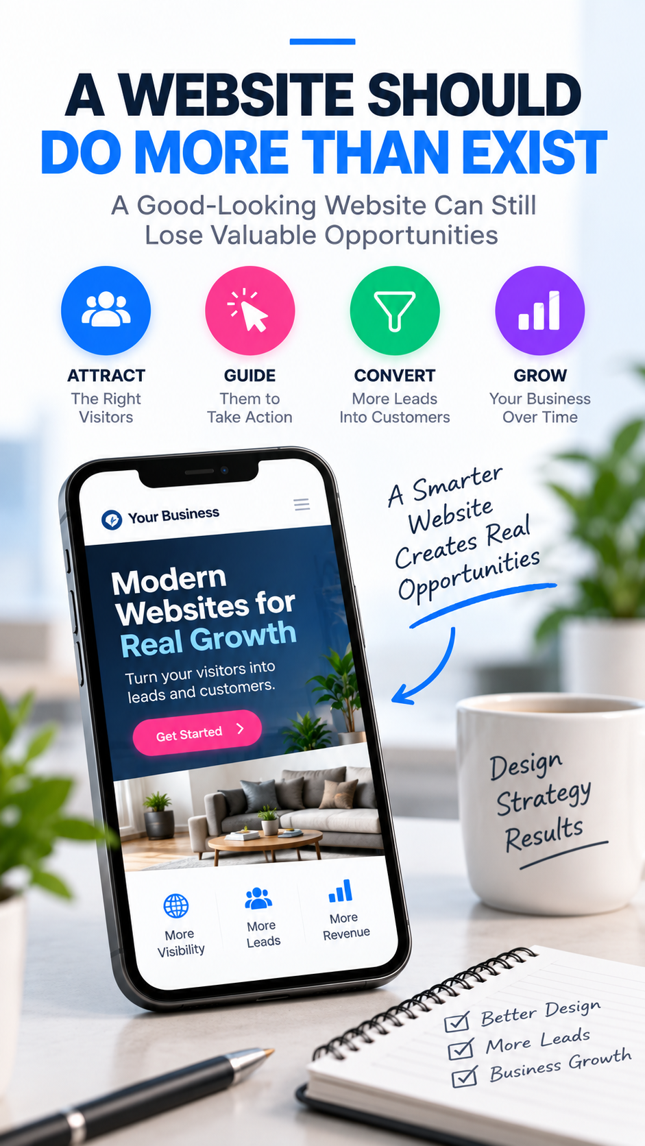 A Website Should Do More Than Exist Mobile - Modern Websites for Real Growth | Millennial PLS