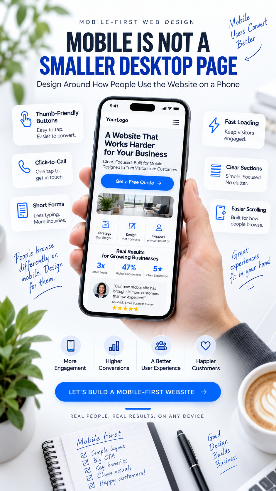 Mobile-First Web Design Mobile: Mobile Is Not A Smaller Desktop Page | Millennial PLS