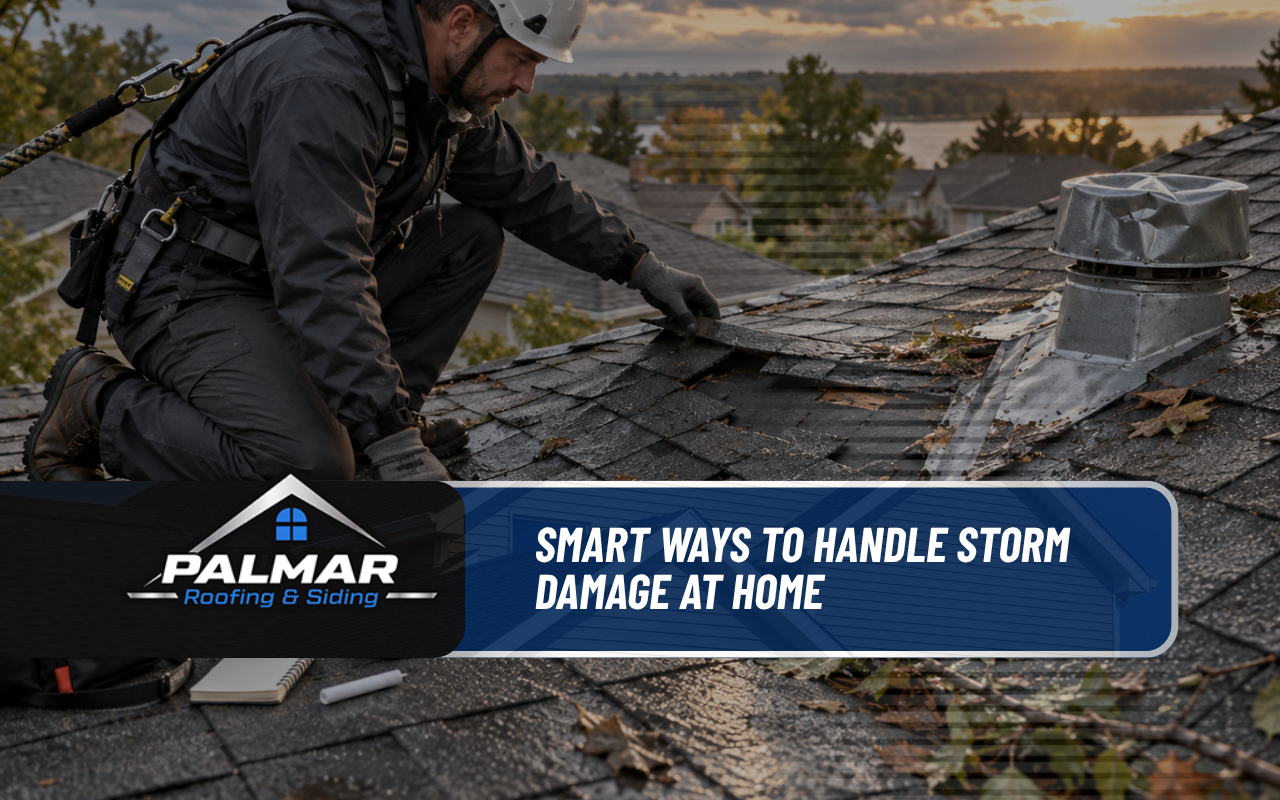 Storm damage roof inspection after severe weather