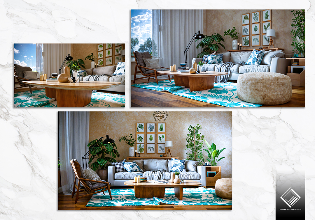 Tropical Bohemian Living Room Design - architecture Cebu