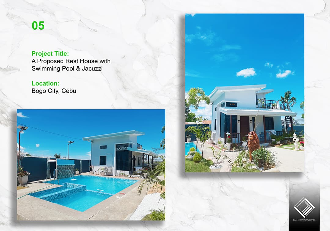 A Proposed Rest House with Swimming Pool & Jacuzzi - architecture Cebu