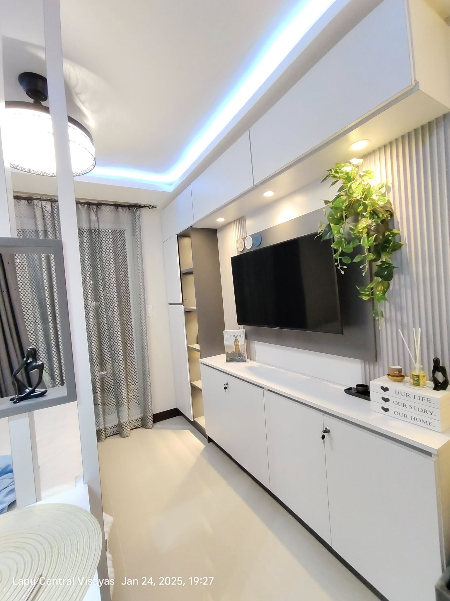 Custom Media Console & Ambient Ceiling Cove Lighting