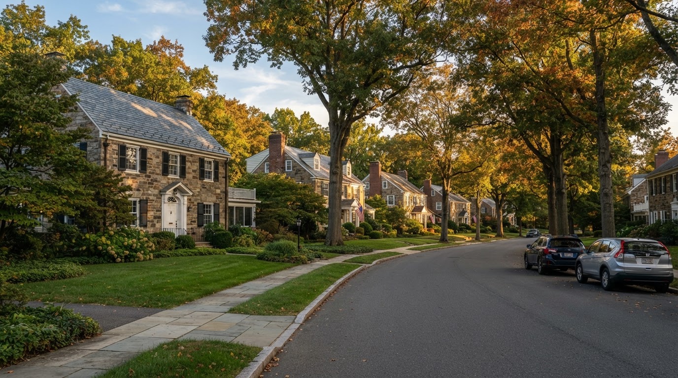 Abington PA stone colonial homes Abington schools SEPTA rail