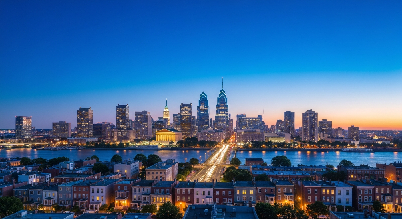 Philadelphia PA city skyline neighborhoods real estate