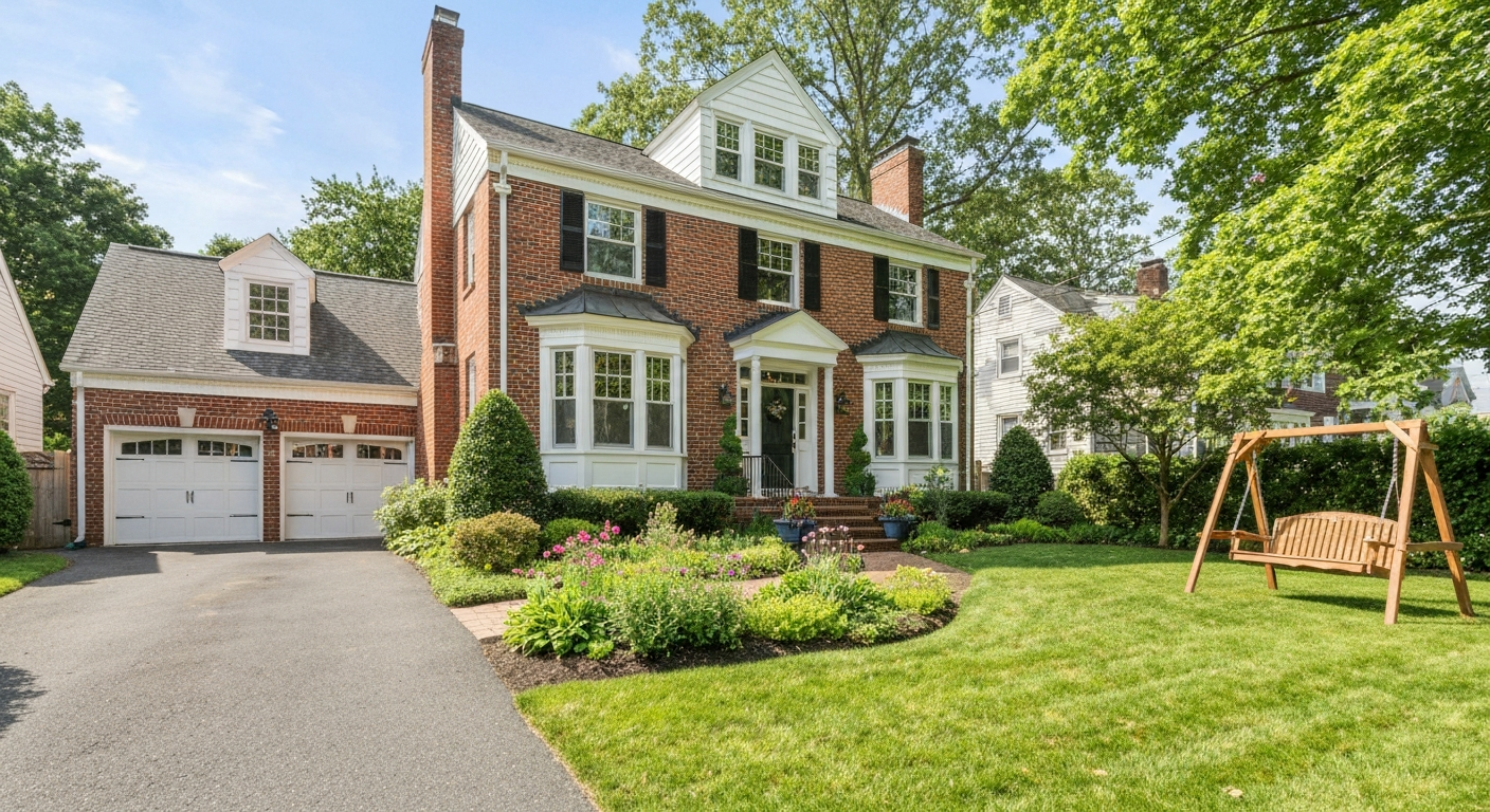 Beautiful modern home exterior in the Philadelphia suburbs