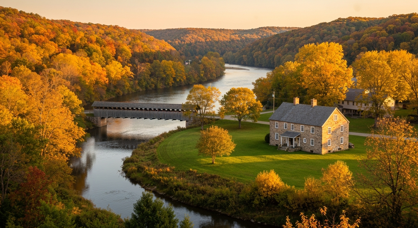 Bucks County PA countryside Delaware River homes real estate