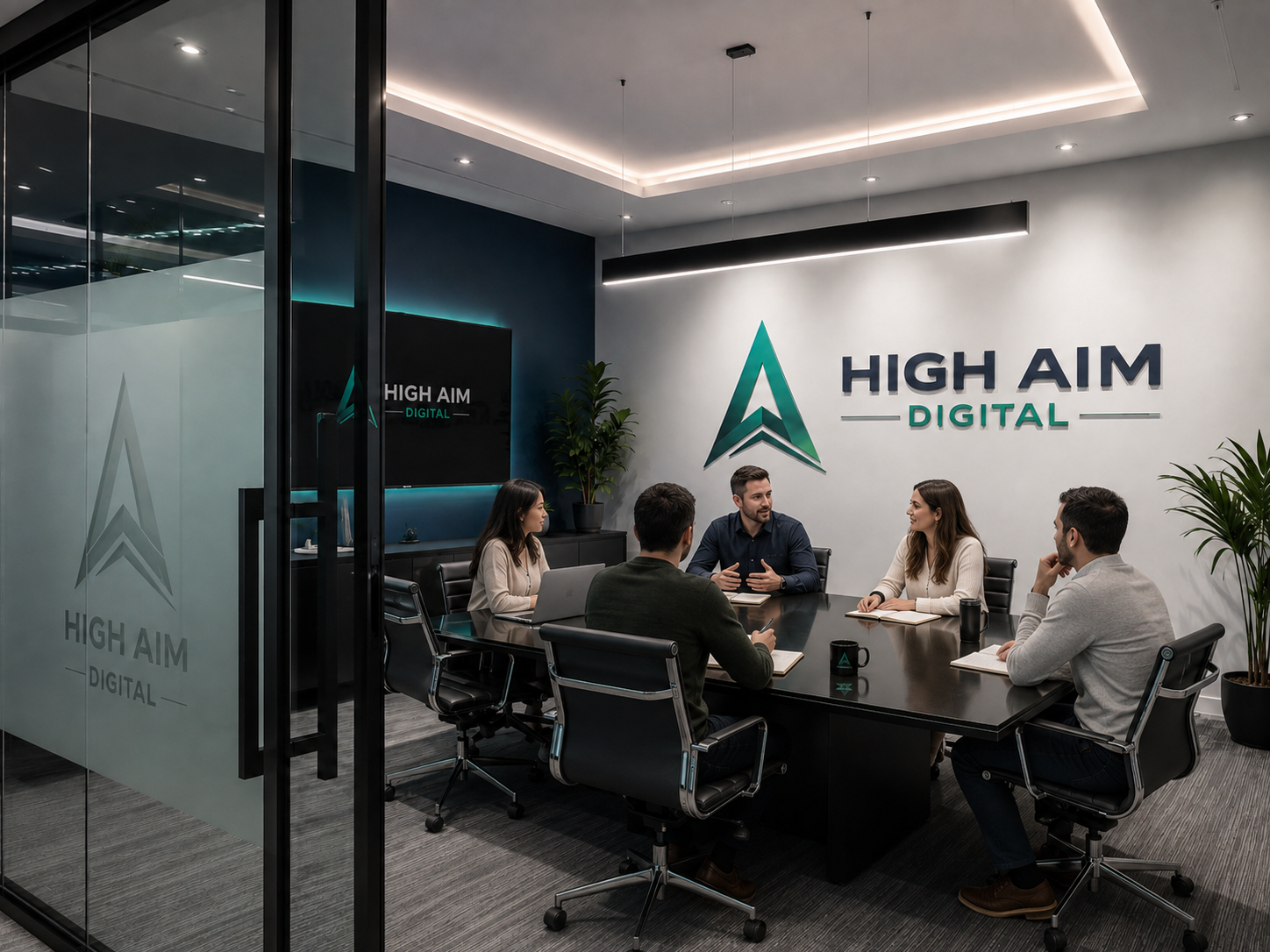 High Aim Digital modern office space where strategy sessions take place