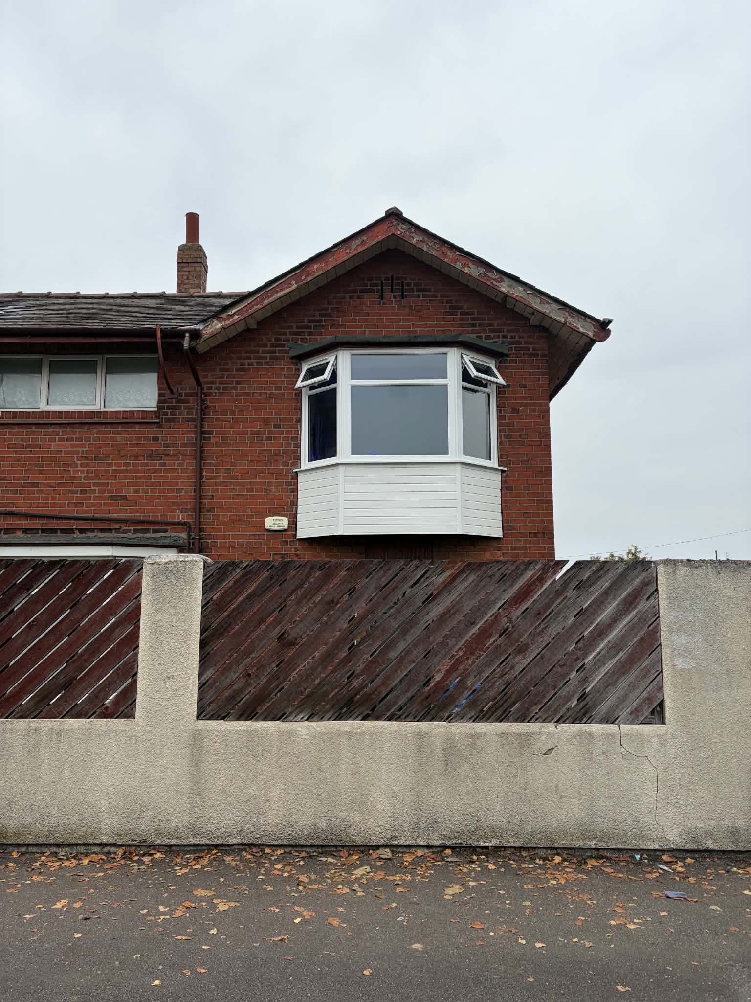 uPVC Bay Window Installation — Brick Home