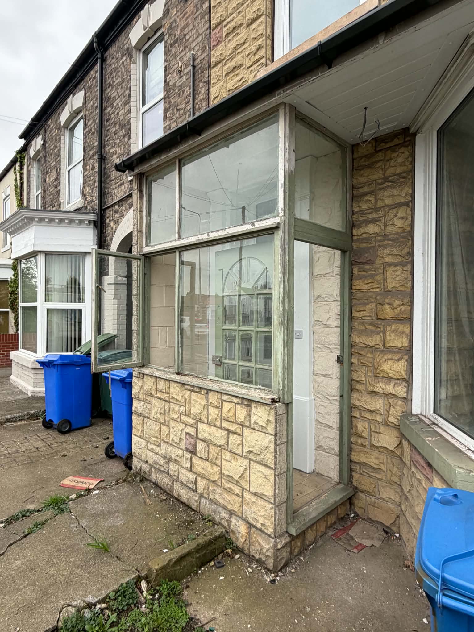 Hull terraced property window and door replacement by West & Wilk Windows - Before