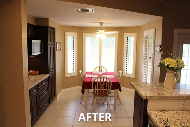 After view: Dining Room Context & Wet Bar Conversion