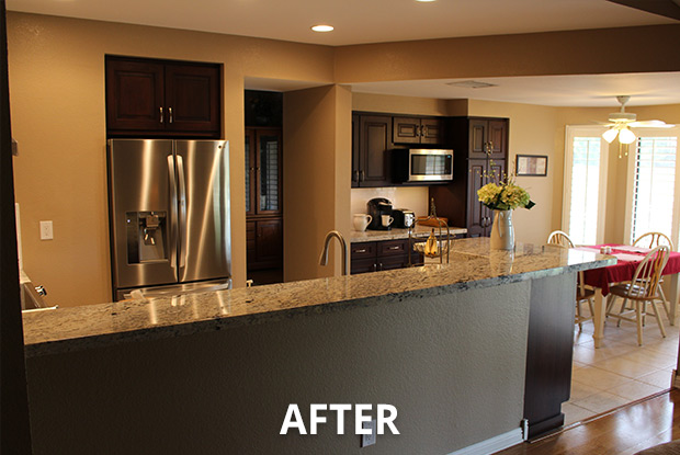 After view: Raised Breakfast Bar & Peninsula View