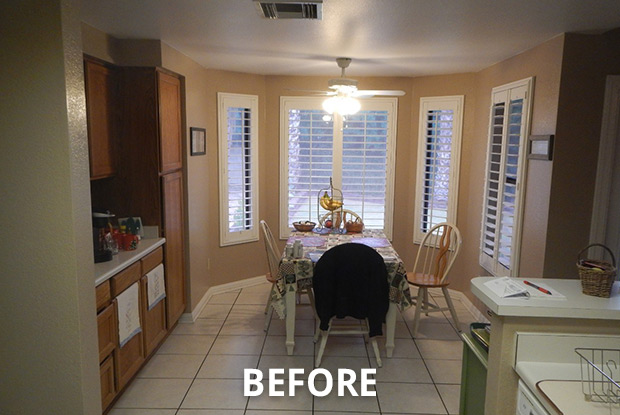 Before view: Dining Room Context & Wet Bar Conversion