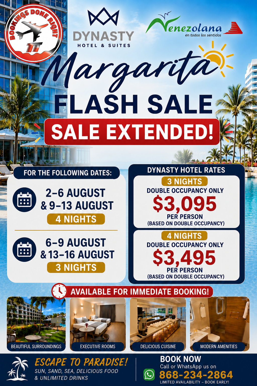Margarita Flash Sale – Dynasty Hotel & Suites