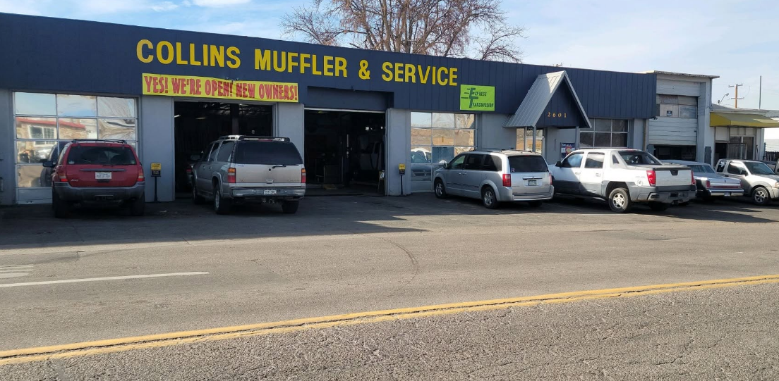 Collins Muffler and Service storefront and shop in Greeley Colorado