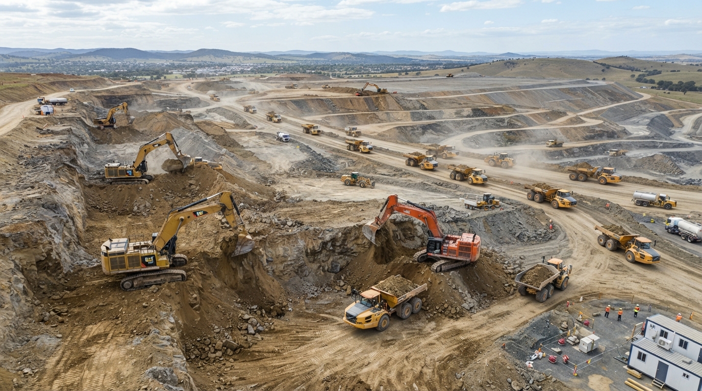 Large-scale mass excavation and earthmoving