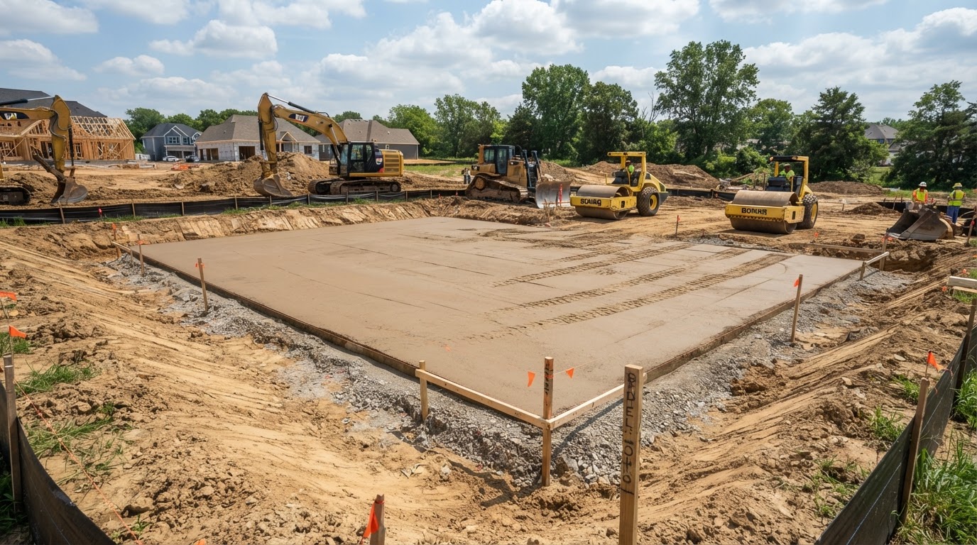 Building pad and site preparation work