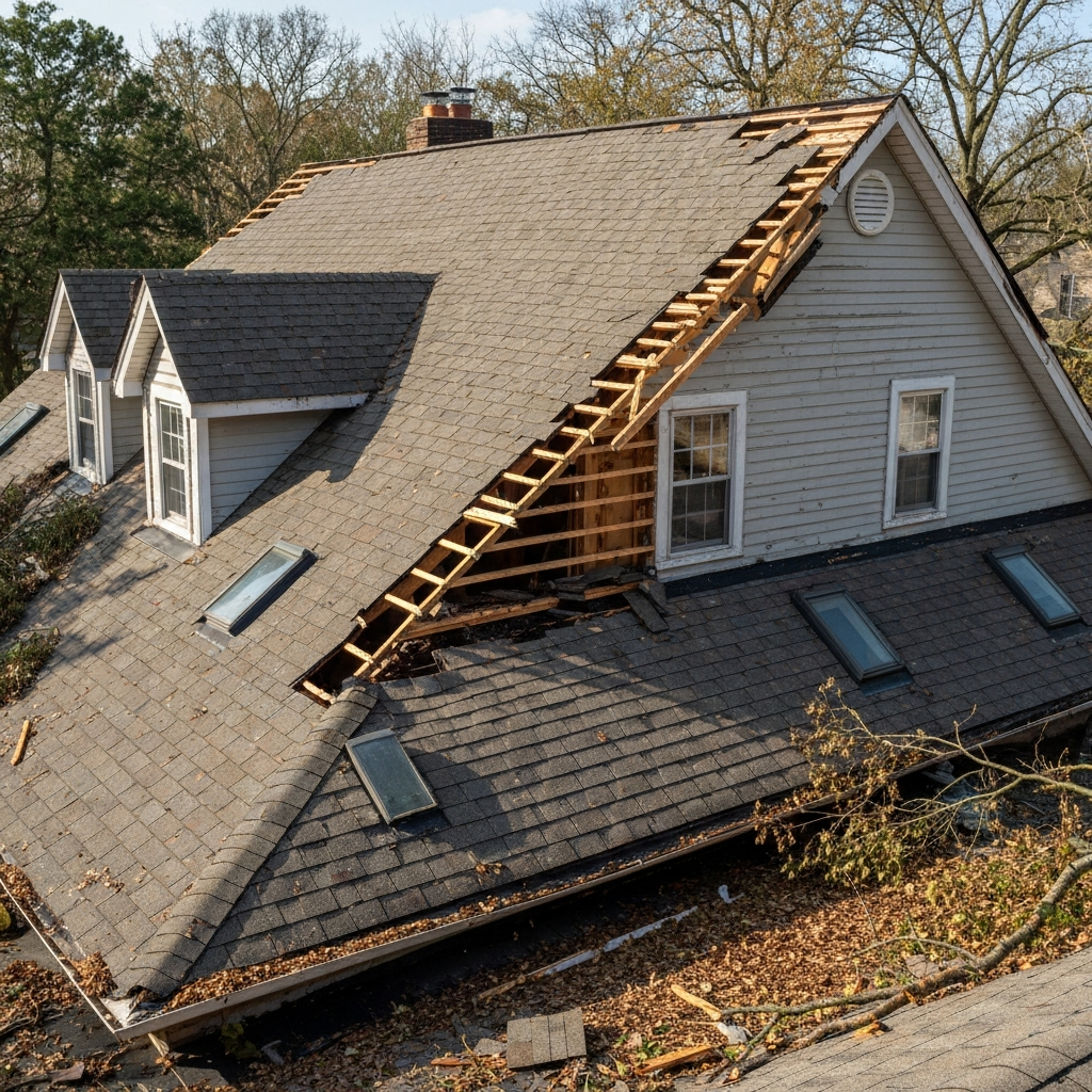 Storm Damage Repair Before