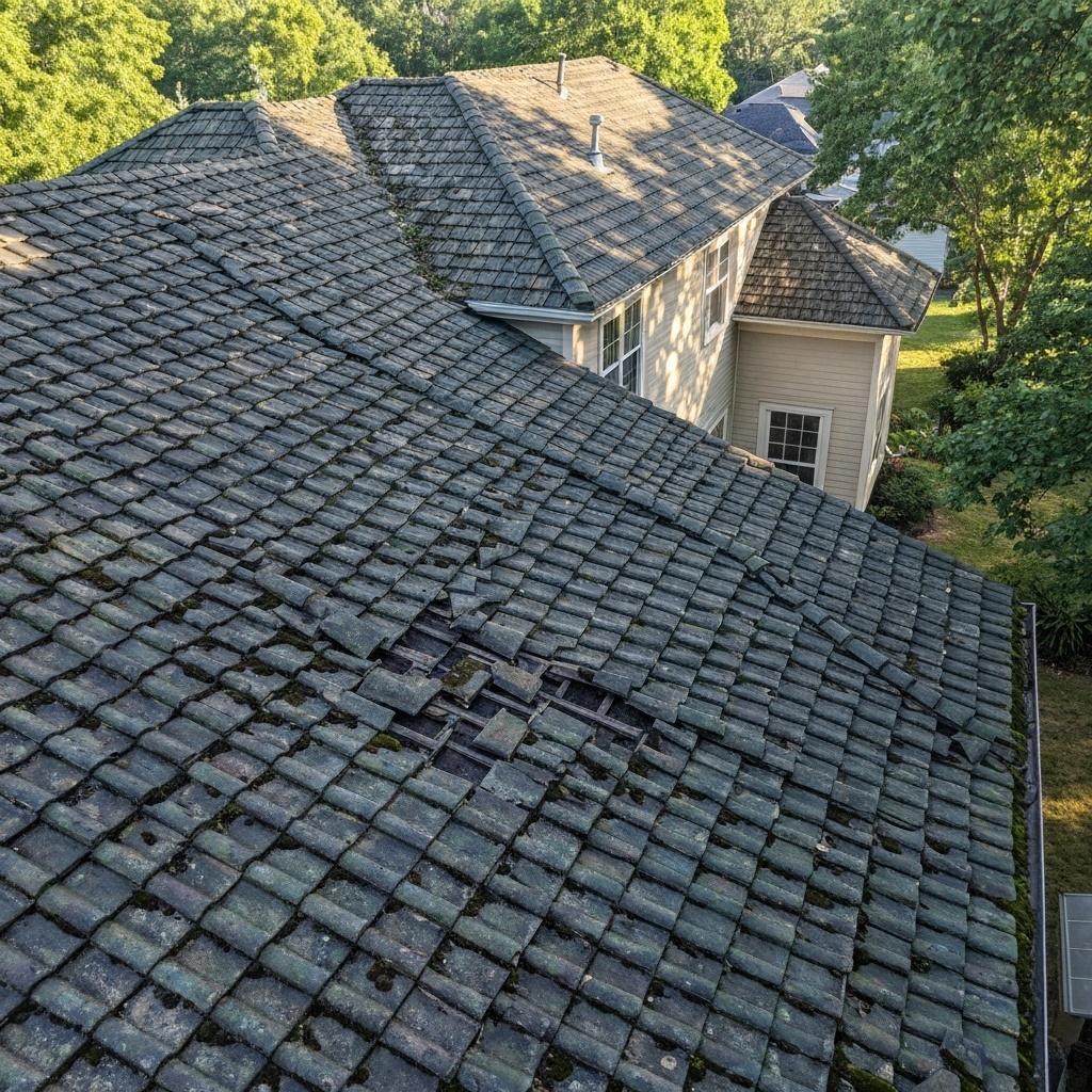Tile Roof Restoration Before