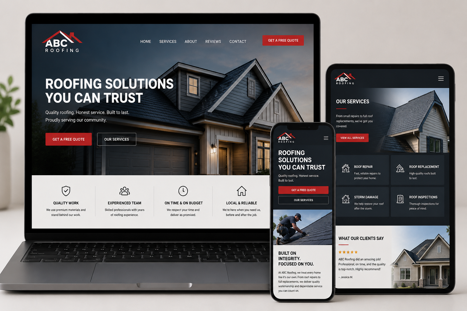 Modern Website Mockup
