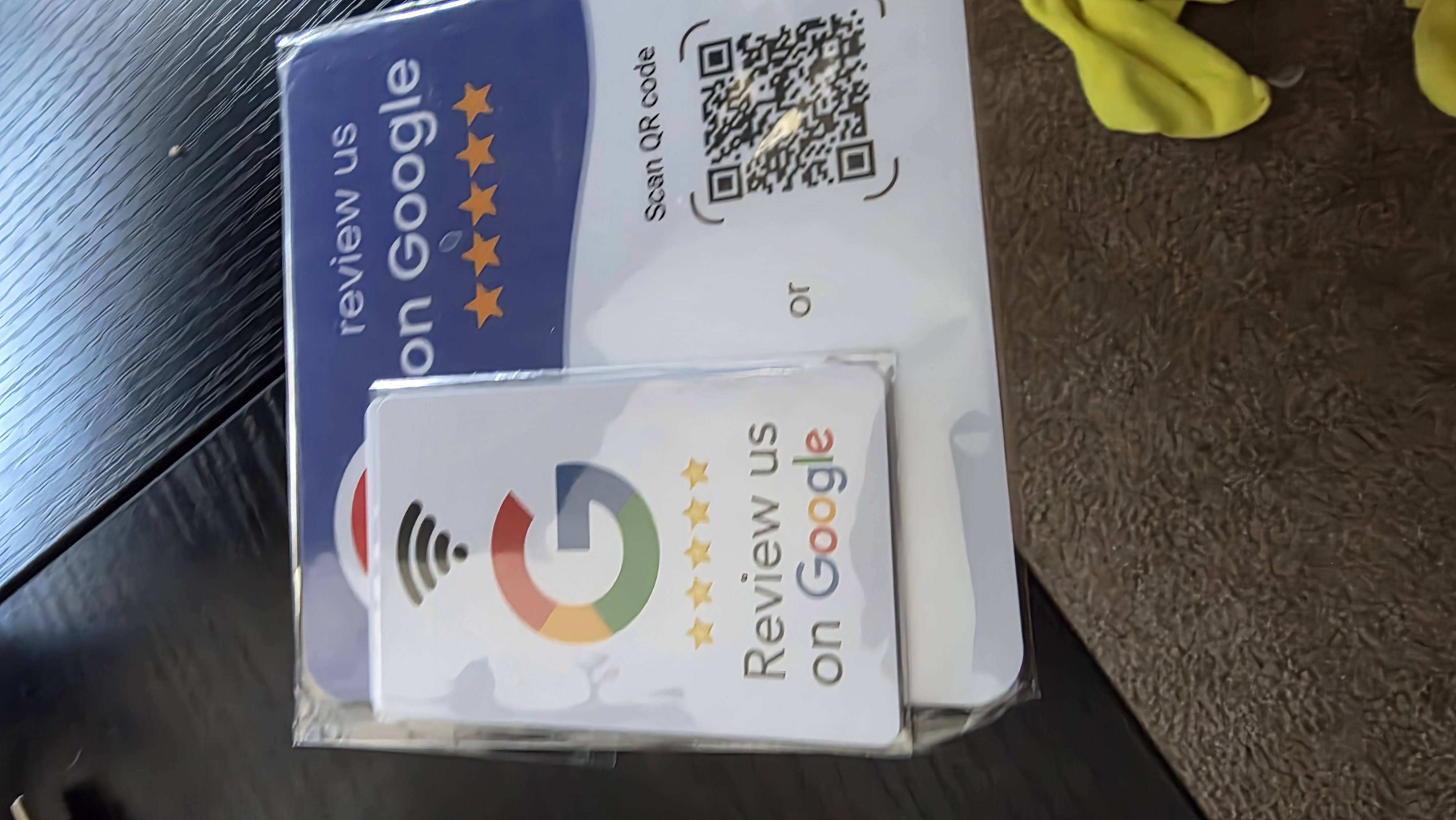 NFC and QR Code Review Cards