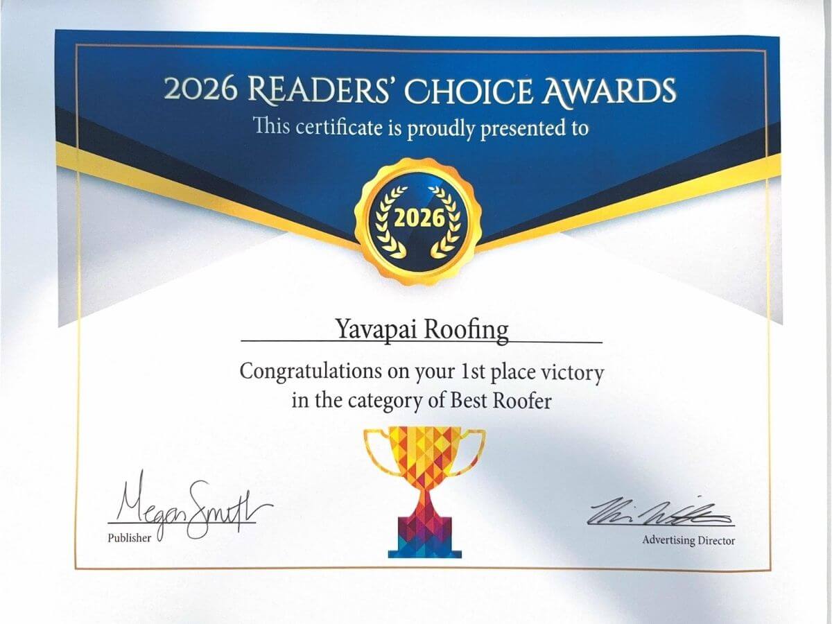 2026 Readers' Choice Best Roofer Award certification logo