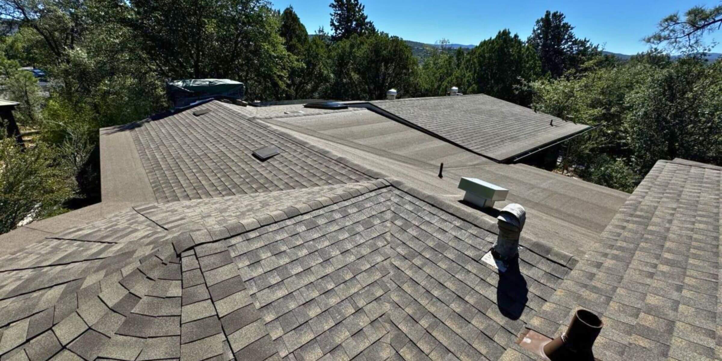 Asphalt shingle roof replacement completed by Yavapai Roofing in Prescott, Arizona