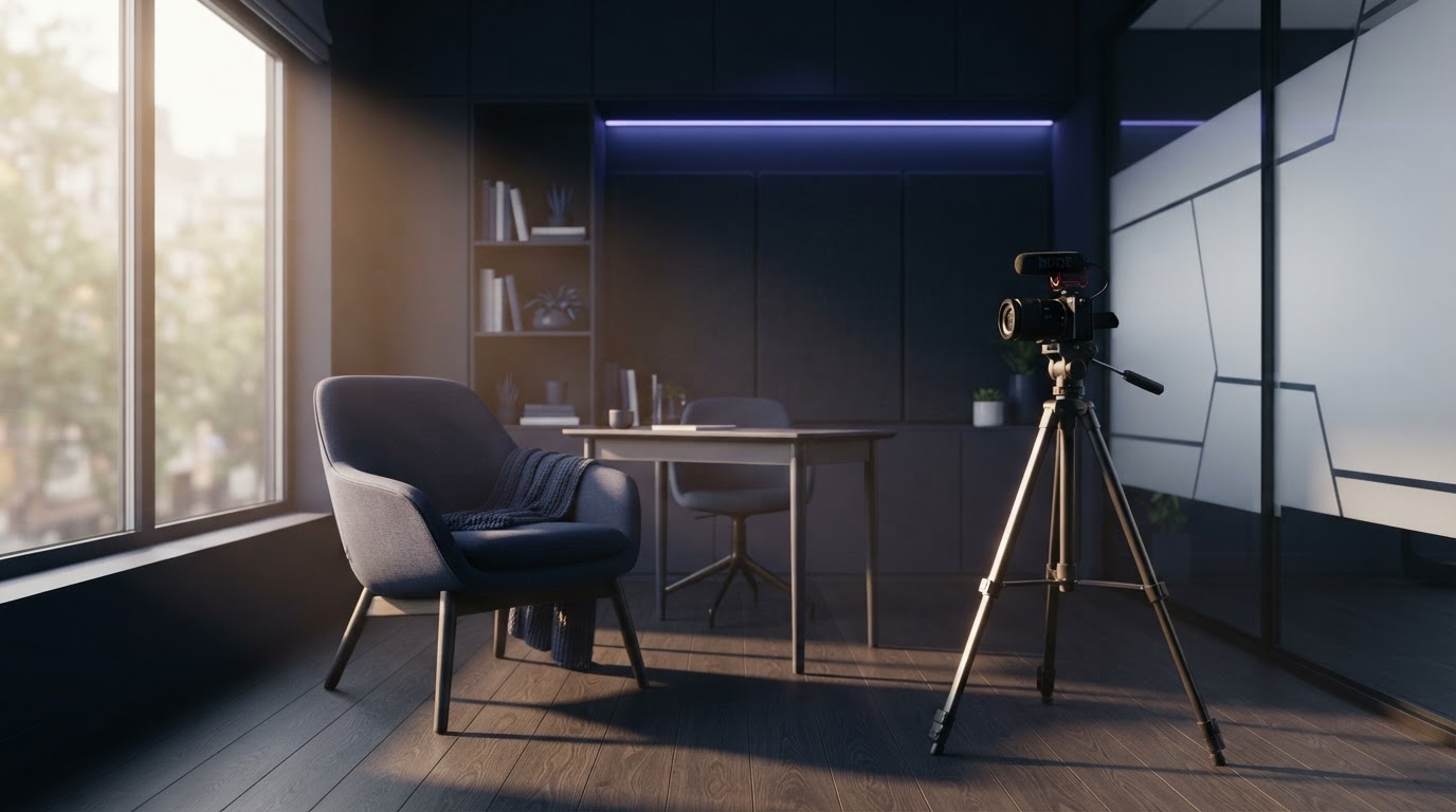 A calm consultation room ready for a specialist video introduction