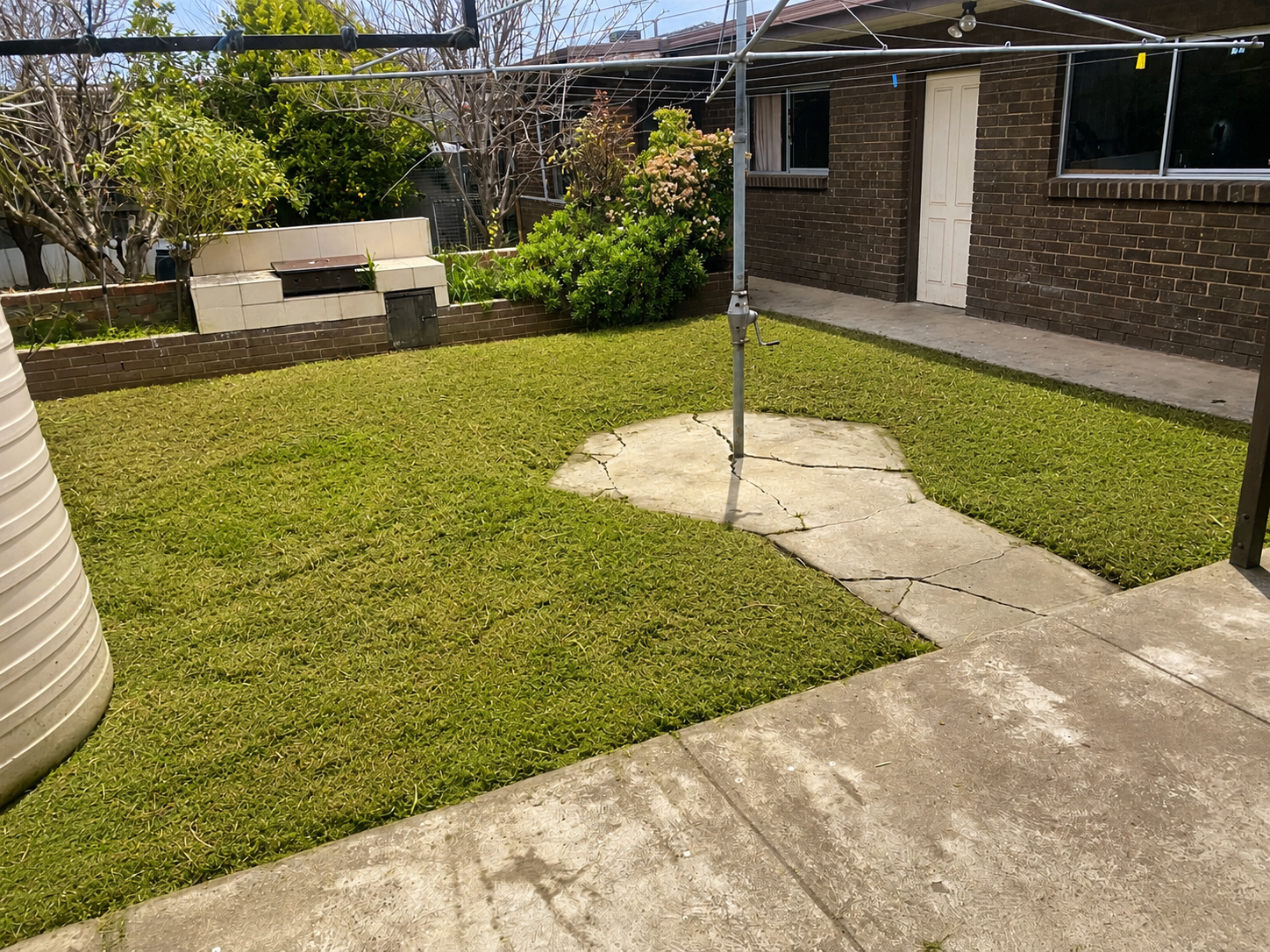Yard after lawn mowing and edging in Ardeer Melbourne's west