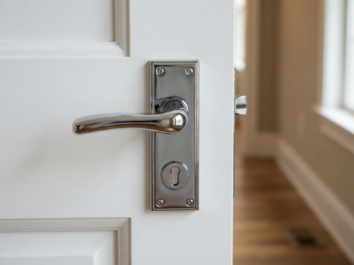 Chrome Door Hardware - Calvin & Suttle
