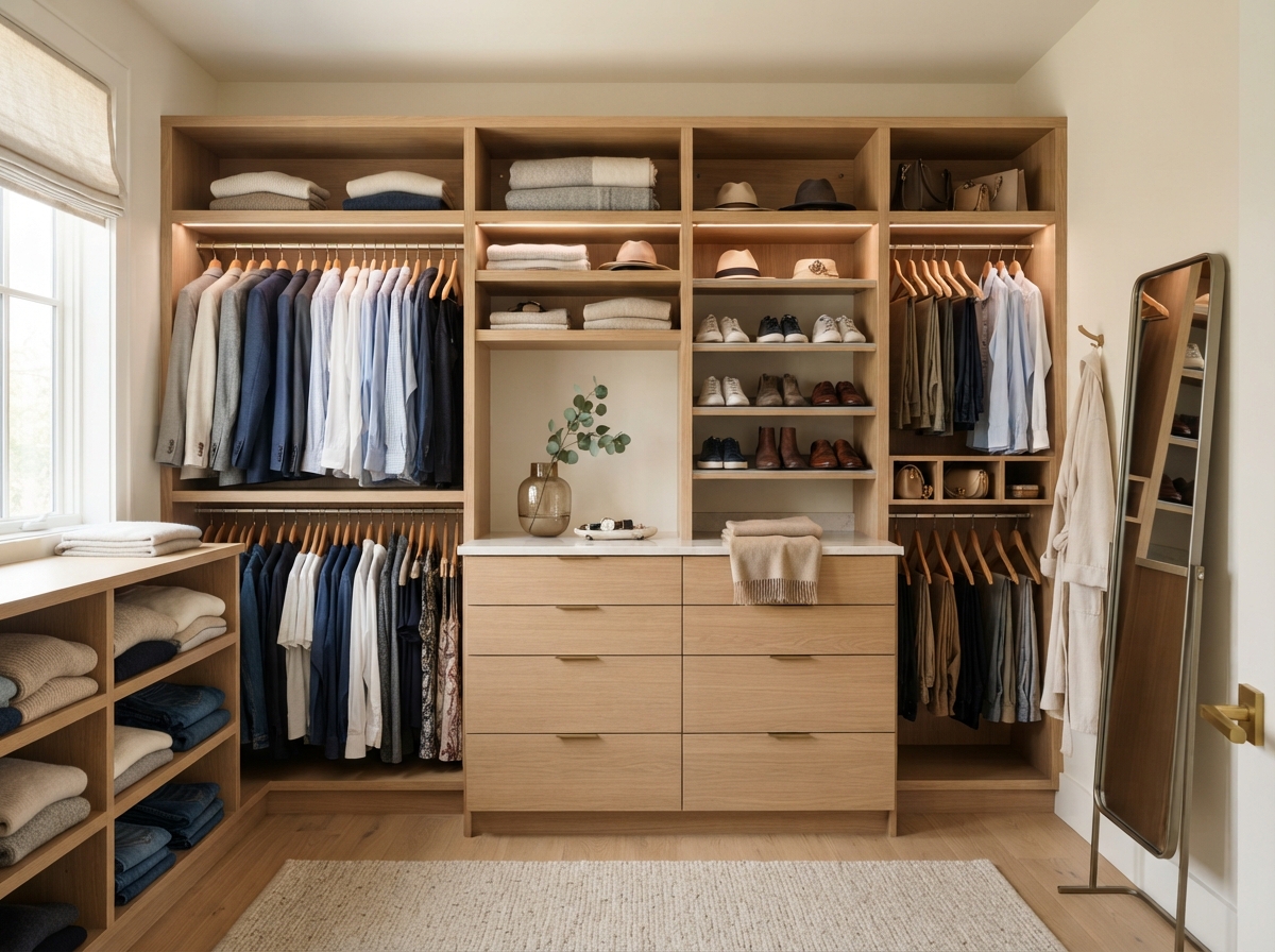 Custom Wood Closet System - Calvin & Suttle