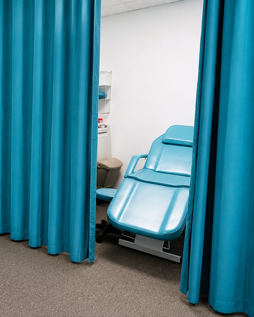 Avous MedSpa clinic interior - treatment room with teal chair