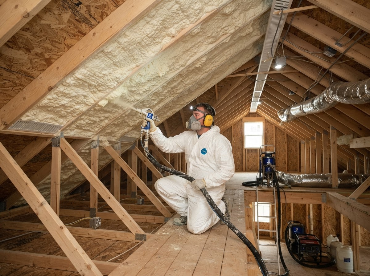 Attic Spray Foam Insulation Upgrade
