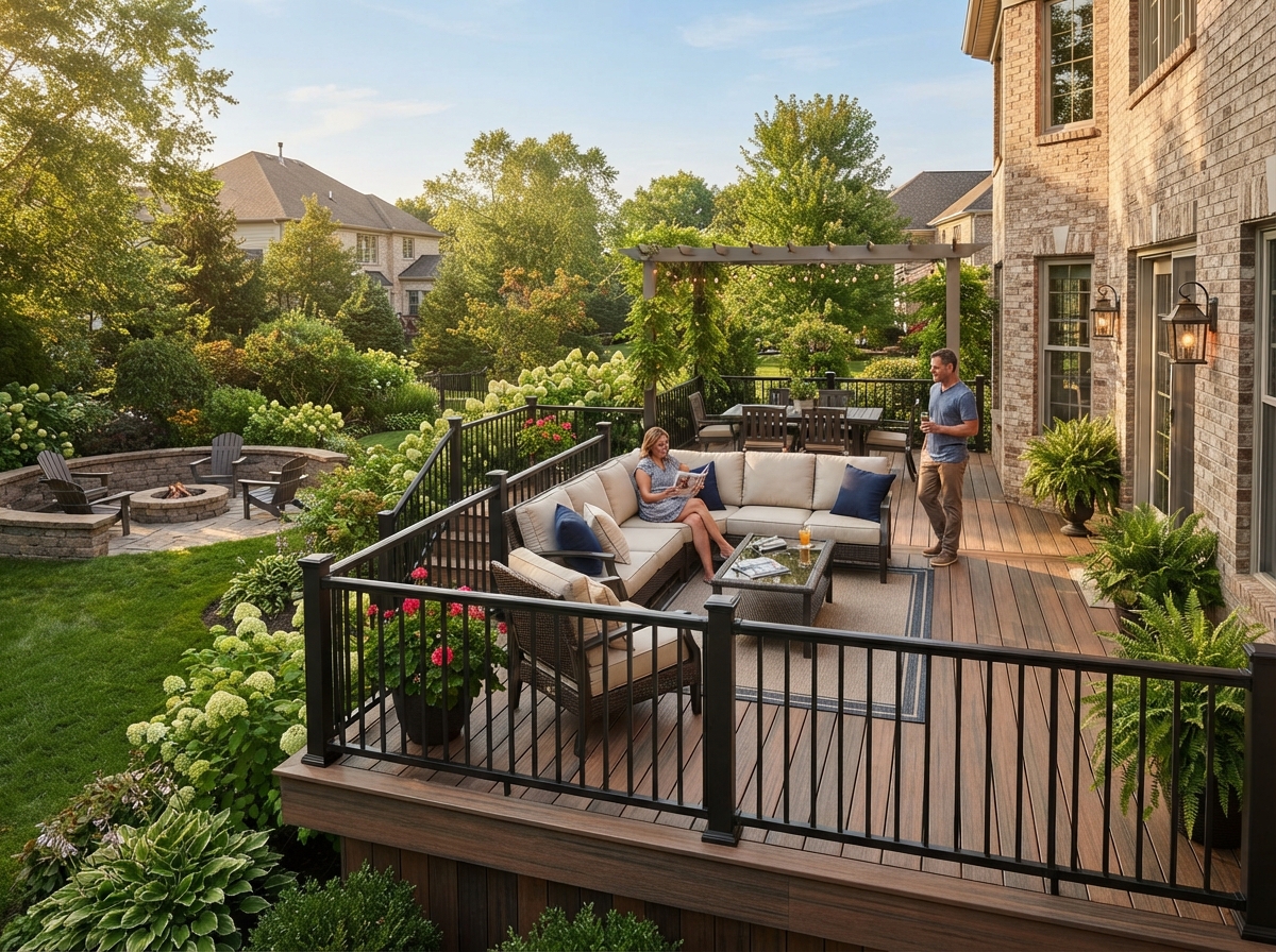 Custom Trex Composite Patio Deck