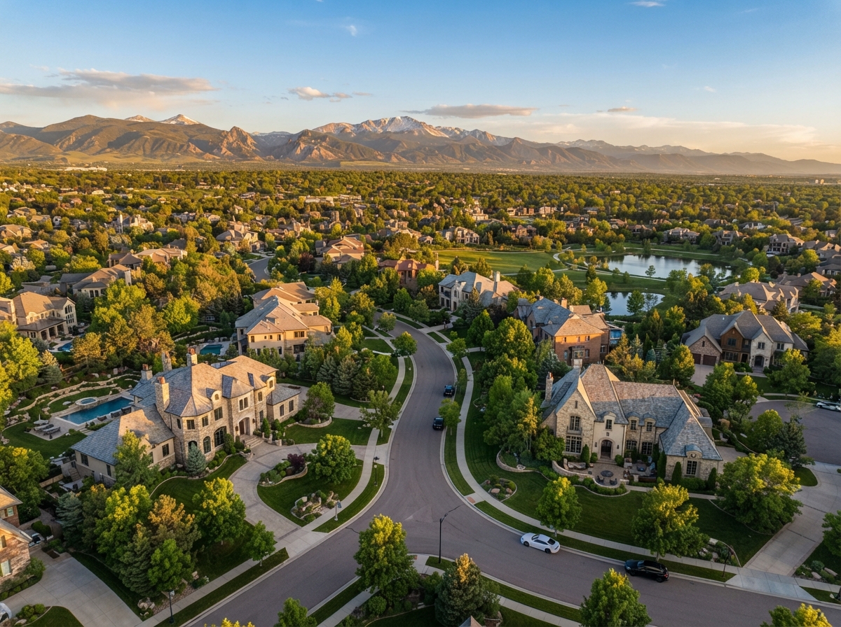 Colorado Front Range neighborhood aerial view - homes for sale across Denver Metro and surrounding counties