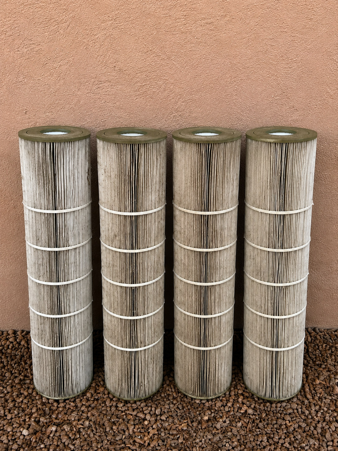 Dirty pool filter before cleaning service in Riverside