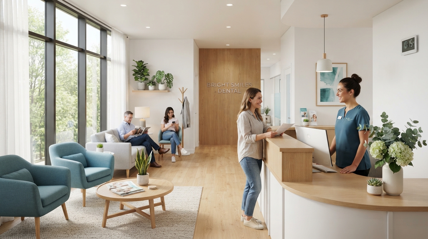Reception area at Duck Creek Dental