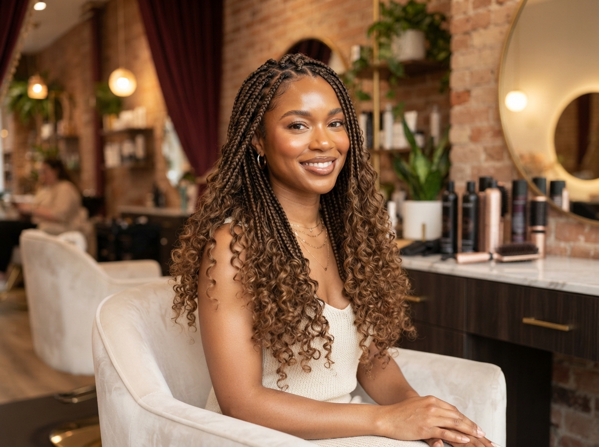 Boho Knotless Braids
