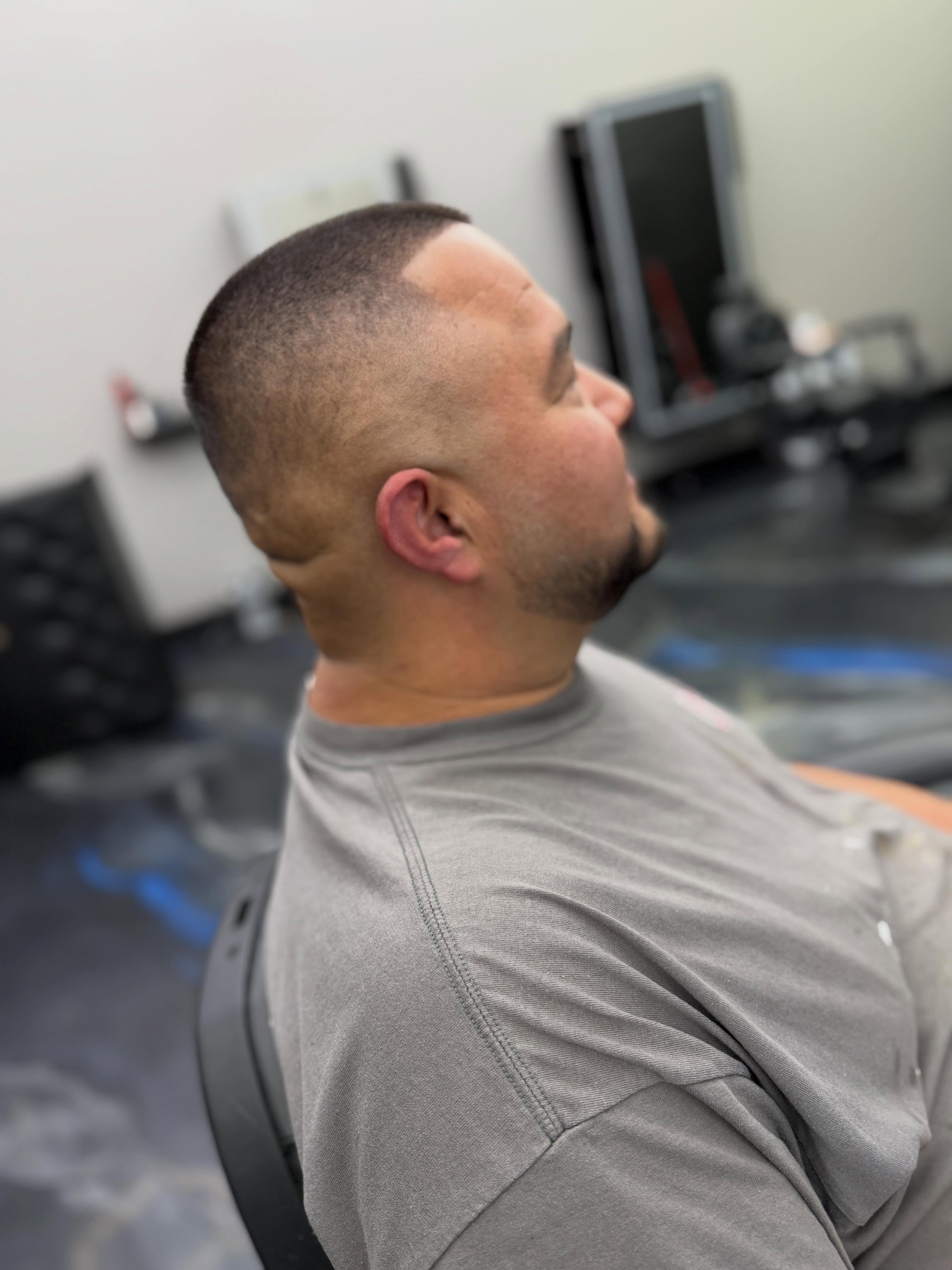 High taper fade haircut