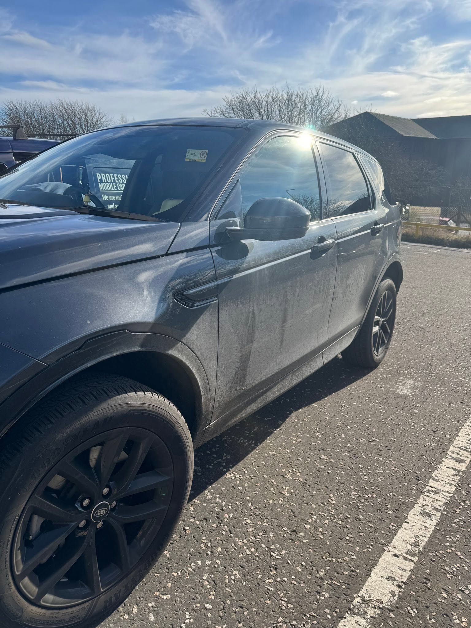 Land Rover Discovery Sport — Full Exterior Wash & Detail — before valeting, showing dirt and contamination