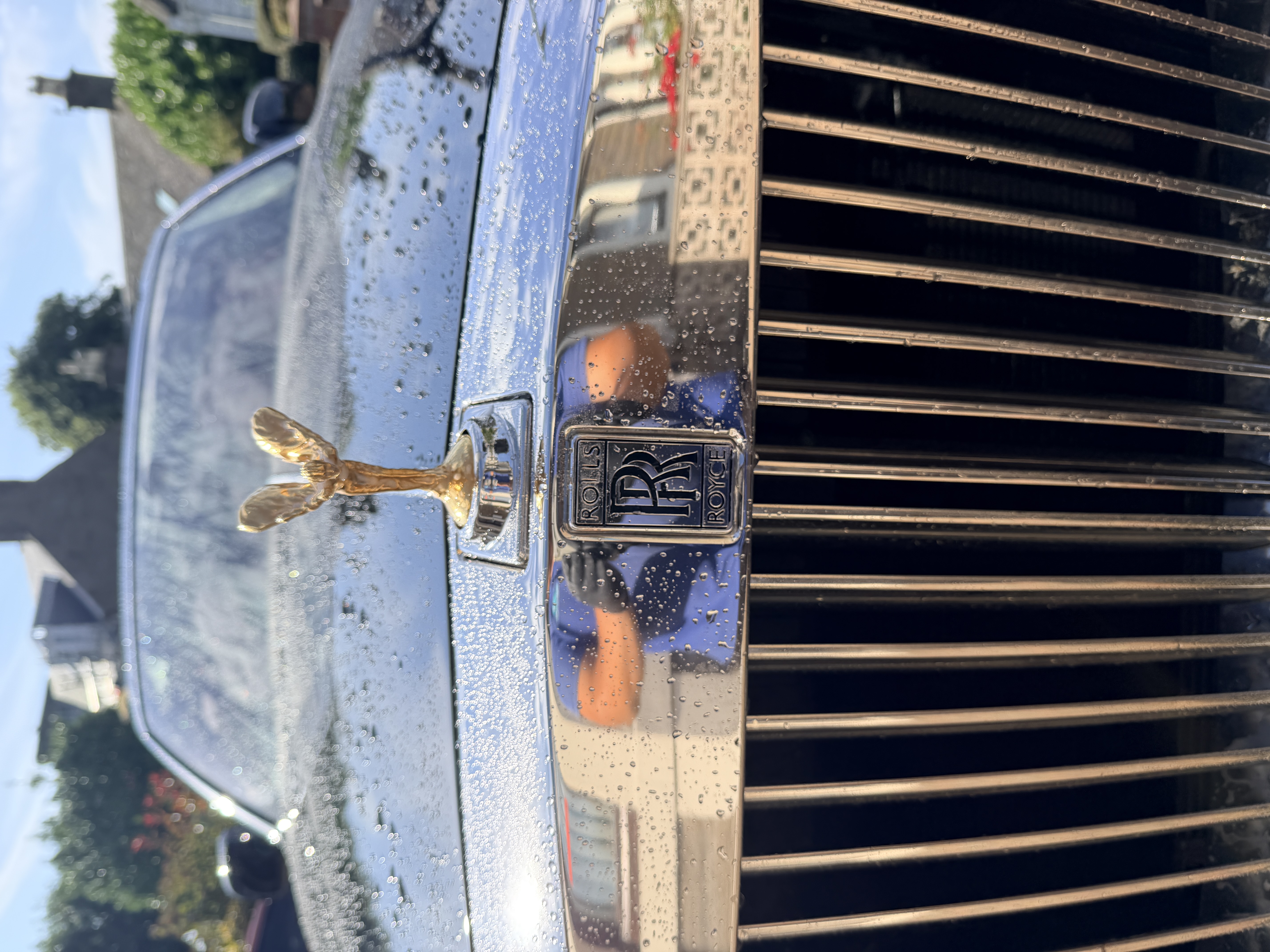 Rolls-Royce Spirit of Ecstasy chrome grille detailed by Tidy Job Mobile Valeting Scotland