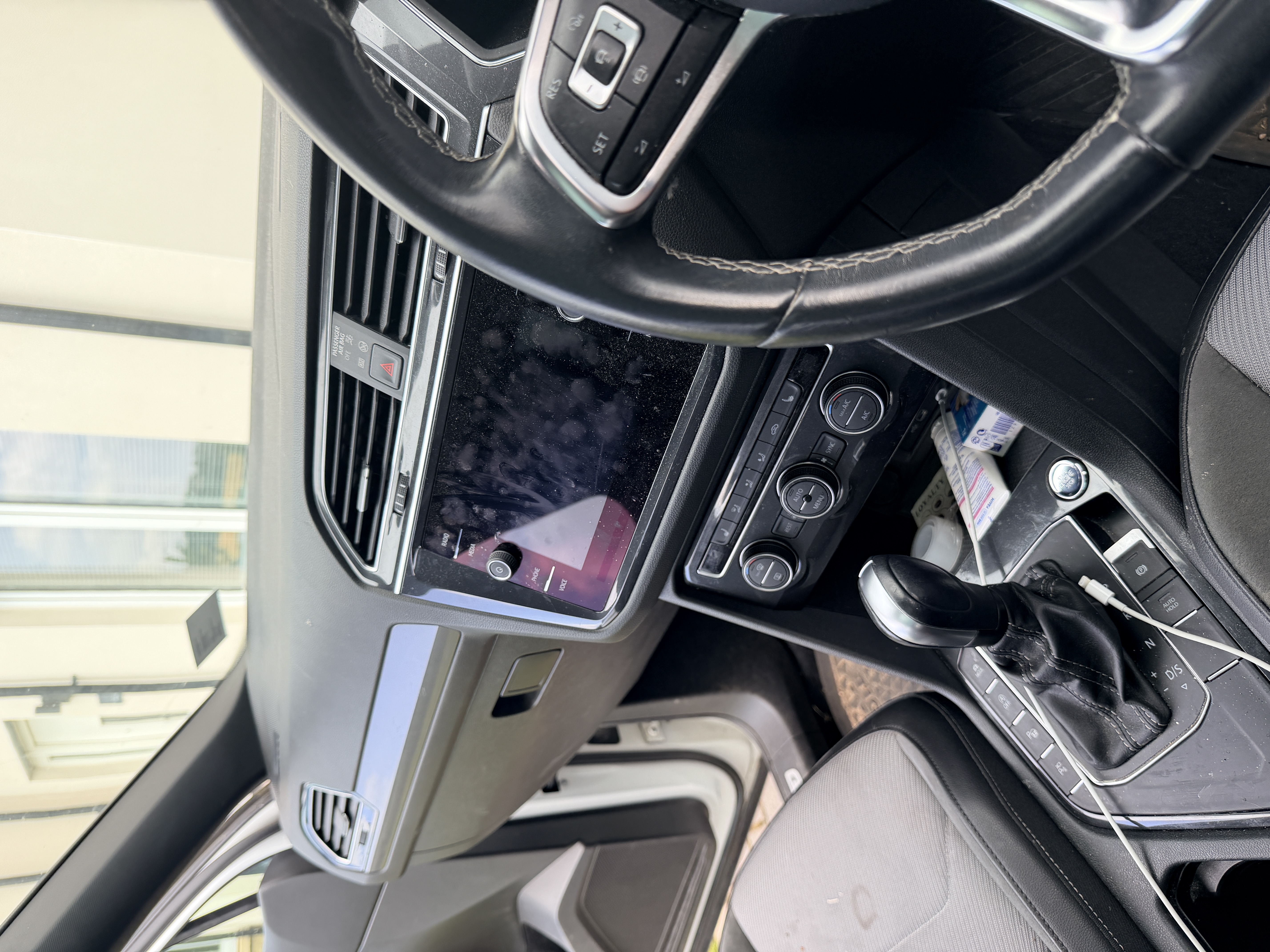VW Golf — Interior Deep Clean & Seat Shampoo — before valeting, showing dirt and contamination