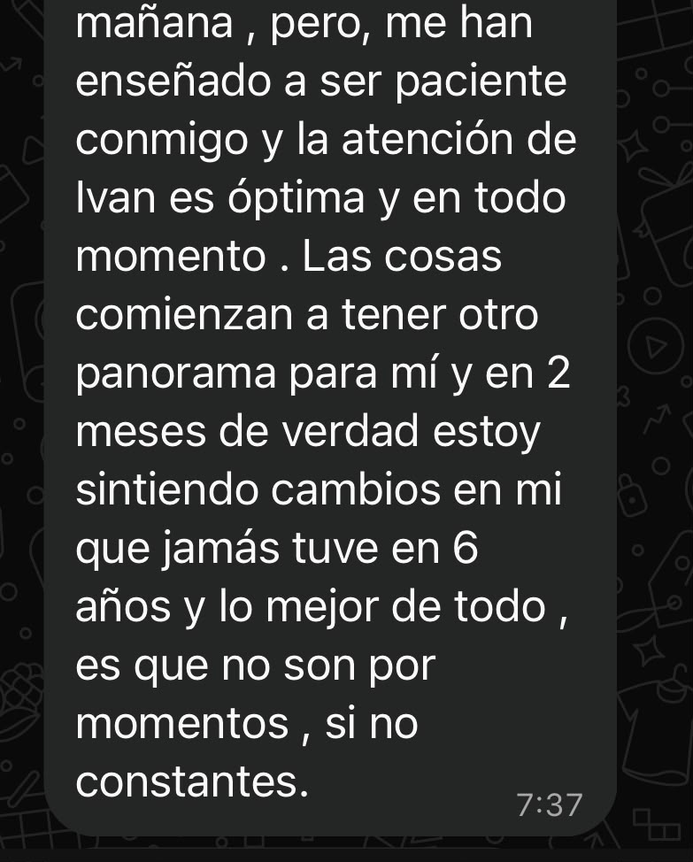 Testimonio de Paciente A.