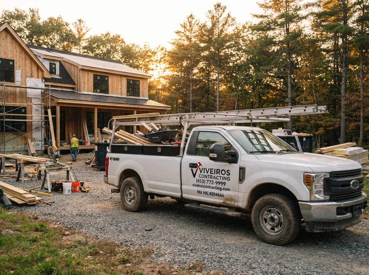 Contractor tools and materials on a clean jobsite