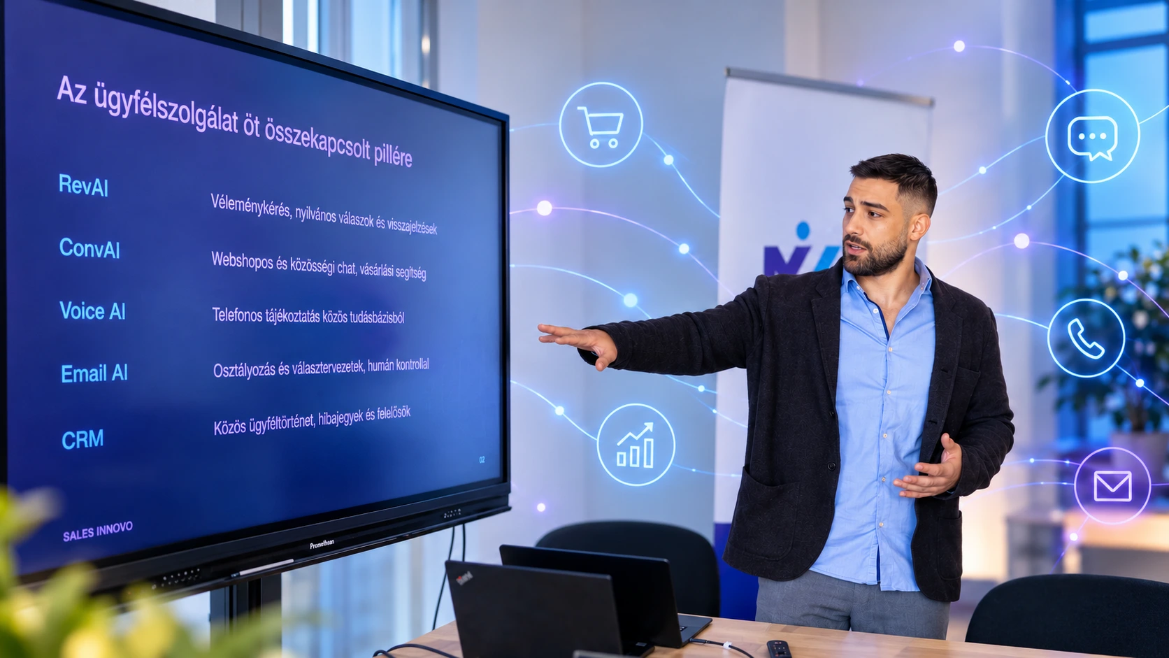 Sales Innovo előadás a Neumann Technológiai Platform AI ügyfélszolgálati workshopján Sales Innovo előadás a Neumann Technológiai Platform AI ügyfélszolgálati workshopján