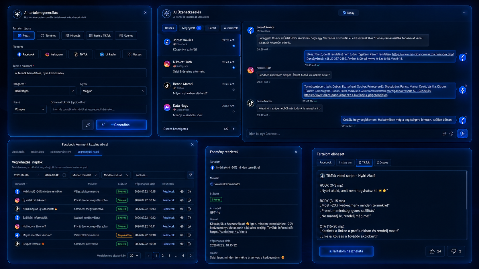 Sales Innovo Sales Innovo AI — Social Media AI — A közösségi média kommunikáció automatizálása | AI automatizáció és AI megoldások vállalkozásoknak