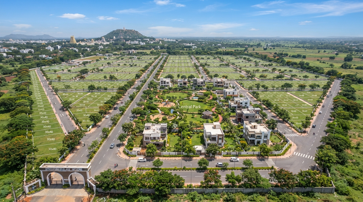 Vyasti Serenity — Phase 2 — Residential Plotted Township in Bettadur / J P Nagar, Mysore