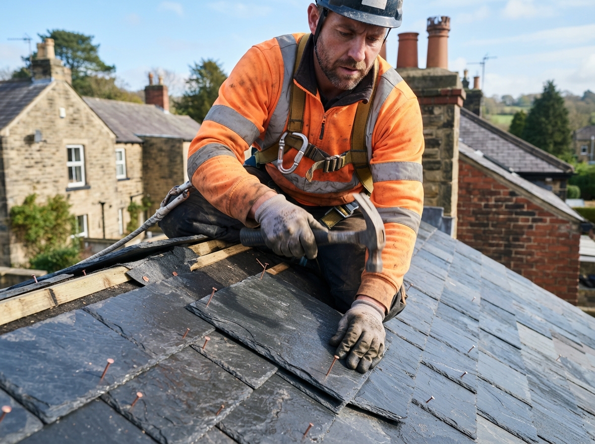 Completed slate and tiled roof in Oxfordshire by Prime Roofing & Guttering