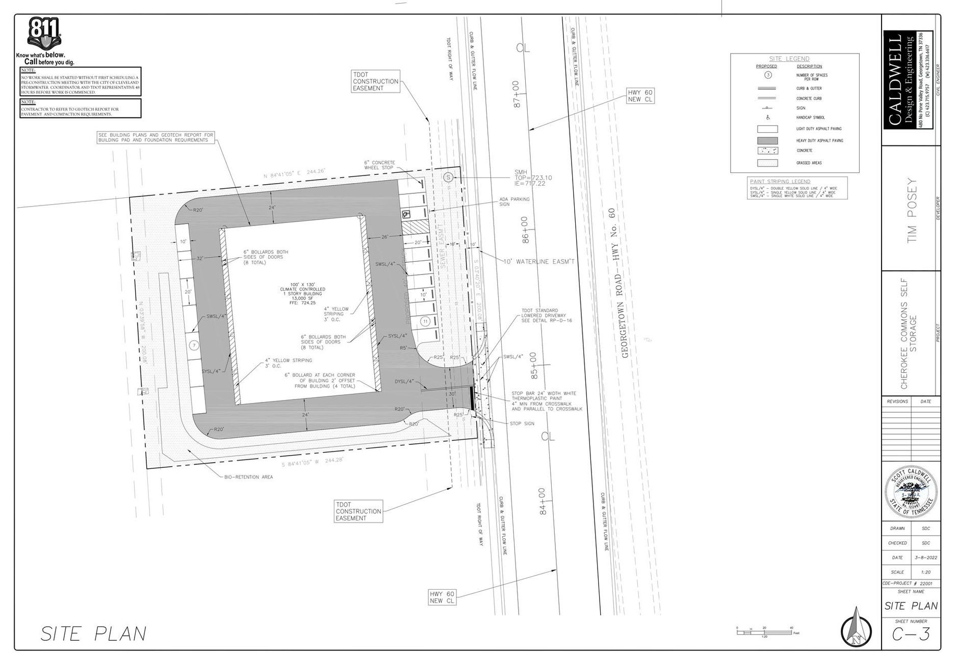Cherokee Commons Self Storage - Example Site layout